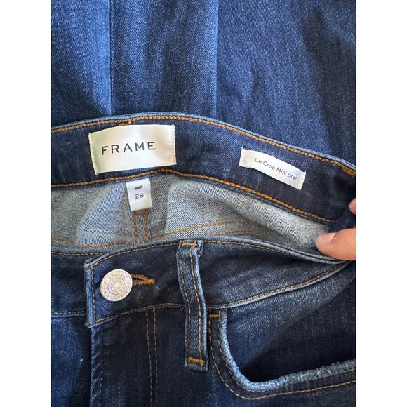 Frame Le Crop Mini Boot High Waist Jeans in Majesty Size 26 - Picture 4 of 5